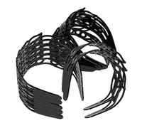 NOLITOY 12pcs Black Wide Plastic Headbands Women Floral Hollowout Design Vintage Bridal Hair Bands Party Hairbands Stylish Feminine Headwear Accessories