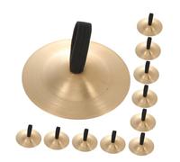 NOLITOY 12pcs Copper Finger Cymbals for Small Hand Percussion Instruments with Clear Sound Lightweight and Design for Music Teaching Parties and Dance Practice