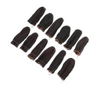 NOLITOY 12Pcs Cowhide Finger Cots for Embroidery and Needle Felting Sewing Finger Protectors Lightweight Craft Thimbles Random Color for DIY Handwork Random Color