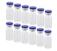 NOLITOY 12pcs Glass Vials with Sealing Caps Small Storage Bottles for Liquids Powders Perfume Laboratory Sample Containers Reusable Leak Home and Medical Use
