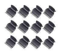 NOLITOY 12Pcs Heat Insulation Hair Claw Clips for Salon Hair Styling Perming and Coloring No-trace Hairdressing Clips for Tight Hold Without Scalp Damage Black