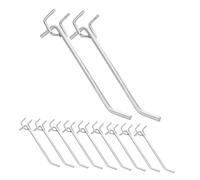 NOLITOY 12pcs Heavy Duty Pegboard Hooks for Pitch Strong Storage Hanger Hooks for Supermarket Shelving Garage Kitchen and Retail Display Organization
