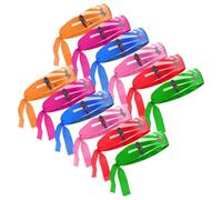 NOLITOY 12pcs Karate Headband Cloth Band Breathable Comfortable Sweat-wicking for Martial Arts Training and Active Wear with Samurai Design in Colors