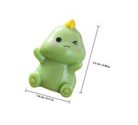 NOLITOY 12Pcs Mini Green Dinosaur Figurines Cute Tiny Resin Dino Cake Toppers Educational Animal for Fairy Gardens Office Desk Decor Gift for Adults