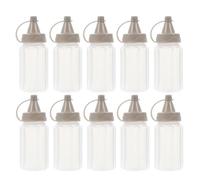 NOLITOY 12pcs Mini Squeeze Sauce Bottles for Ketchup Mustard Salad Dressing Oil Condiment Containers Plastic Kitchen and Outdoor Bbq Accessories