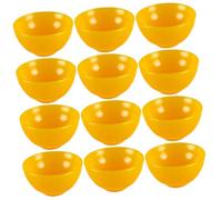 NOLITOY 12pcs Miniature Bowls Yellow Mini House Tableware Decorative Miniature Dining Accessories Educational for Creativity and Imagination Development