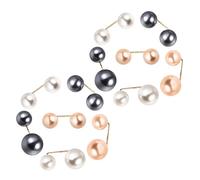 NOLITOY 12pcs Pearl Brooches for Women, Delicate Copper Shawl Clips and Sweater Clips, Fastening Clothes with Decorative and Timeless Style, Suitable for Dresses and Cardigans