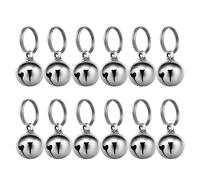 NOLITOY 12pcs Pet Bell Accessories Silver Jingle Bell Puppy Decorative Pendant Charm for Training and Tracking