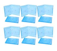 NOLITOY 12pcs Plastic CD Storage Box Portable CD Cases Holds Liner Notes Semi- Dvd Box Suitable for Organising Discs at Home Or Office