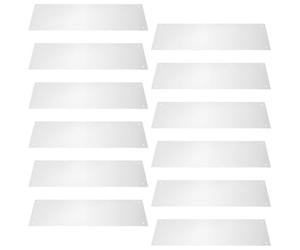 NOLITOY 12pcs Plastic Pet Cage Liners 100 Cable Ties, Splash Guard Panels 35.6x11.5cm for Rabbit, Guinea Pig, Small Animal Habitats, Disposable Protective Cage Bedding Boards