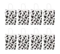 NOLITOY 12pcs Portable Paper Handheld Bags with Delicate Cows Grain Pattern Printing, Multipurpose Packaging Pouches for Package and Storage or Shopping Bags