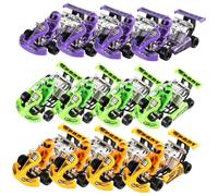 NOLITOY 12pcs Pull Back Cars Friction Powered Racing Vehicles No Battery Needed Learning for Imaginative Play and Party Goodie Bag Stuffers
