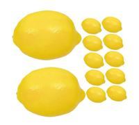 NOLITOY 12pcs Realistic Fake Lemons Foam Artificial Citrus Decoration Maintenance Childfriendly Material Lightweight for Kitchen Countertop Store Photo Shoot Summer Party Home Decor