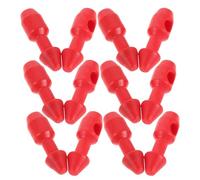 NOLITOY 12pcs Red Plastic Forked Rubber Band Inserts Spearfishing Tackle Accessories for Divers Underwater Fish Repair and Replacement