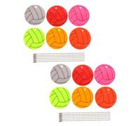NOLITOY 12pcs Reflective Volleyball Pendant Keychain Set for Backpack Safety High Visibility Sports Keyrings for Night Cycling Hiking Walking Compact Portable Traffic Safety Accessories