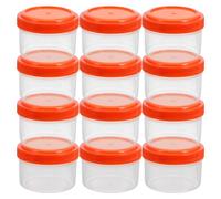 NOLITOY 12pcs Reusable Leak-proof Salad Dressing Containers with Lids 35ml Small Sauce Bottles for On-the-go Meals and Picnics, Lightweight Pp Condiment Storage Cups