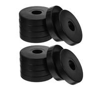 NOLITOY 12pcs Round Caster Pads Heavy Duty Soft PVC Inserts for Furniture Legs Floor Protectors Noise Reducing Scratch Resistant Stem Accessories for Rolling Chairs and Carts