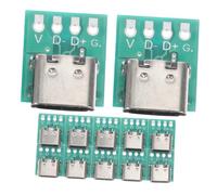 NOLITOY 12pcs USB C Connector Board Socket Type-c DIY Serial Data Transmission Pcb Converter for Stable Fast Transfer and Easy Installation