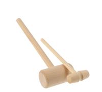 NOLITOY 12Pcs Wooden Crab Mallets Natural Hardwood Seafood Lobster Shell Crackers Jewelry Craft Hammer Mallets for Shellfish Leatherwork DIY Projects