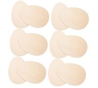 NOLITOY 12pcs Wooden Egg Slices Unfinished Wood Cutouts Easter Decorations for Home Safe to Use and Writable Lovely Egg Shape for Boys and Girls Handicrafts and Art Projects in Spring