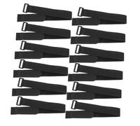 NOLITOY 12pcs Yoga Mat Straps Black Nylon Adjustable Carrying Bands for Portable Mat Storage and Transport Versatile Fit for Various Elastic Holders for Yoga Enthusiasts and Fitness Fans