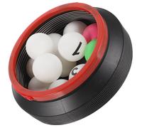 NOLITOY 13pcs Numbered Table Tennis Balls White 1-10 with 2 Colored Balls and Folding Storage Bucket for Party Games and Leisure Sports