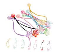 NOLITOY 14 Pcs Adjustable Flower Elastic Hair Ties for Gentle Double Bead Ponytail Holders with Versatile Wraparound Design Durable Hair Bands for Boy Girl