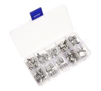 NOLITOY 150 Pcs Aluminum Double Barrel Ferrules Crimping Loop Sleeves for Wire and Cable Aluminum Connectors for Fishing Line and Cable Fixing Supports Rated Breaking Strength Suitable for