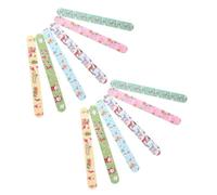 NOLITOY 15pcs Christmas Nail Files Set Eva Sandpaper Grit, Mixed Styles Manicure and Pedicure Polishing Tools for Fingernail Care and Holiday Nail Art Assorted Style