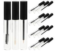 NOLITOY 15pcs Empty Mascara Tubes with Black Caps and Wands Refillable Plastic Containers for DIY Lip Gloss Eyeliner and Lash Cream Compact Travel for Sustainable Beauty Use