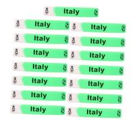 NOLITOY 15pcs Italian Silicone Soccer Wristbands Bulk Durable Wear Resistant Football Bracelets for Sports Events Parties Celebrations Lightweight Travel Friendly Fans Accessory