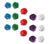 NOLITOY 15pcs Sparkle Ball Cat Toy Interactive Teasing Toys High-grade Material Assorted Colour 5cm Diameter Fun Home to Stimulate Random Color