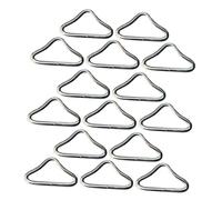 NOLITOY 15pcs Trampoline Replacement Buckle Rings Metal Triangle Spares for Mat Repair Quick Connect Trampoline Spare Parts Kit for Stable Secure Support