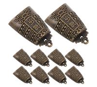 NOLITOY 16pcs Antique Bronze Mini Temple Bells Chinese Feng Shui Decorations for DIY Doorbell Wind Chime Craft Jewelry Making