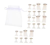 NOLITOY 16pcs Silicone Toe Separators for Pedicure Soft Flexible Nail Spacers for Precise Toe Spacing Comfortable Wear Dual Foot Use Nail Polish Gel Application Tool