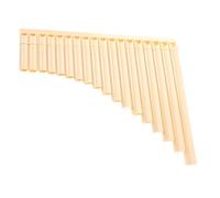 NOLITOY 18-pipe Resin Pan Flute for Beginners, Ivory Color Traditional Wind Instrument, Easy-to-learn Educational Panpipe Set and Students