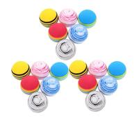 NOLITOY 18pcs EVA Silent Tough Dog Balls Chew Solid Core Interactive Pet Bite for Teething and Exercise for Small Dogs Indoor Play and Travel