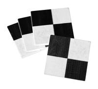 NOLITOY 18Pcs Mini House Wooden Floorboards Black and White Tile Pattern, Creative Small Floorboards for Dollhouse Décor and Miniature Furniture Accessories