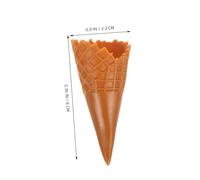 NOLITOY 18pcs Mini Ice Cream Cone Models DIY Craft Decorations Lightweight Wear-resistant Adornments for Phone Cases Garments Bags Shoes and Headwear