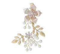 NOLITOY 1pc Elegant Flower Hair Clip for Bride Handmade Wedding Hair Accessory Lightweight Design for Parties and Special Occasions Eye-catching Glamour for Women and Girls