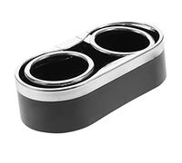 NOLITOY 1Pc Multi Function Car Cup Holder Durable Double Cup Beverage Rack for Vehicle Black for Standard Bottles and Cans Skid Design for Stability