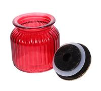 NOLITOY 1pc Red Glass Sealed Tea Storage Jar with Resin Lid Home Container for Freshness for Organizing Tea and Kitchen Essentials