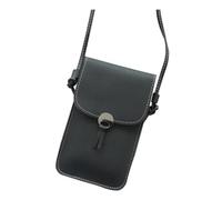 NOLITOY 1pc Small Pu Transparent Mobile Phone Crossbody Bag for Design Shoulder Pouch for Documents and Touchscreen Access Black Lady Bag for Everyday Use