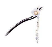 NOLITOY 1pc Vintage Ethnic Hairpin Decorative Tassel for Women Sandalwood Updo Accessory for Traditional Chinese Style and Elegant Hairstyles