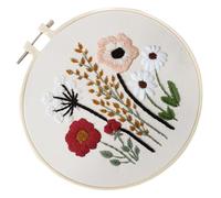 NOLITOY 1set Embroidery Kit with Cloth and Threads for DIY Hand Embroidery Beginners Stress Relief Craft Gift for Adults and Hobby Lovers