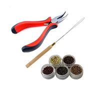 NOLITOY 1set Hair Extension Pliers Pulling Hook and for Easy Hair Extensions Lightweight Silicone Lined Tools for Various Styles Essential for Barbershops