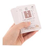 NOLITOY 1Set I Ching Divination Hexagram Cards with Brass Feng Shui Coins Detailed Guide for Fortune Telling Learning Collecting Design for Wealth Success