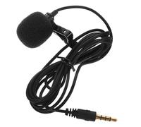 NOLITOY 1set Lavalier Condenser Microphone Wired Recording Mic for Vlog Podcast Meeting Teaching Plated Core Noise-reducing Wear-resistant Lapel Mic Compatible with Smartphone Camera