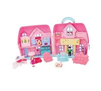NOLITOY 1Set Portable Two Storey Villa Mold for House Handicraft Kit for Family Role Play Design with Furniture for Imaginative Play and Room Decoration