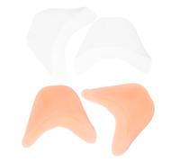 NOLITOY 2 Pairs Breathable Caps with Design Comfortable Cushioned Foot for Relief and Friction Reduction Reusable Pouches for Dancing and Walking White Nude